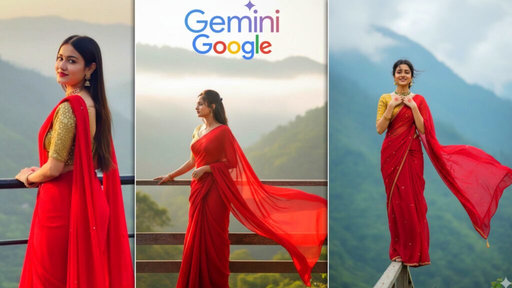 google gemini girl saree prompt