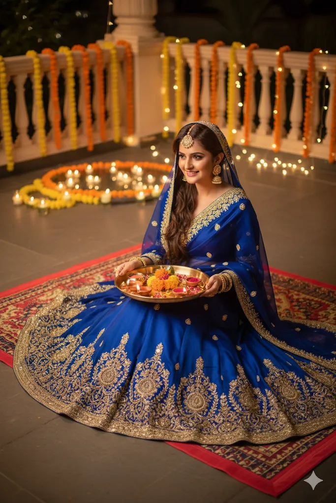 Karwa Chauth Prompt Full-body ultra-realistic 8K cinematic