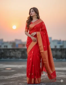 Rooftop Saree Photoshoot saree prompt for gemini