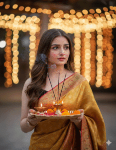 red saree prompt for gemini text