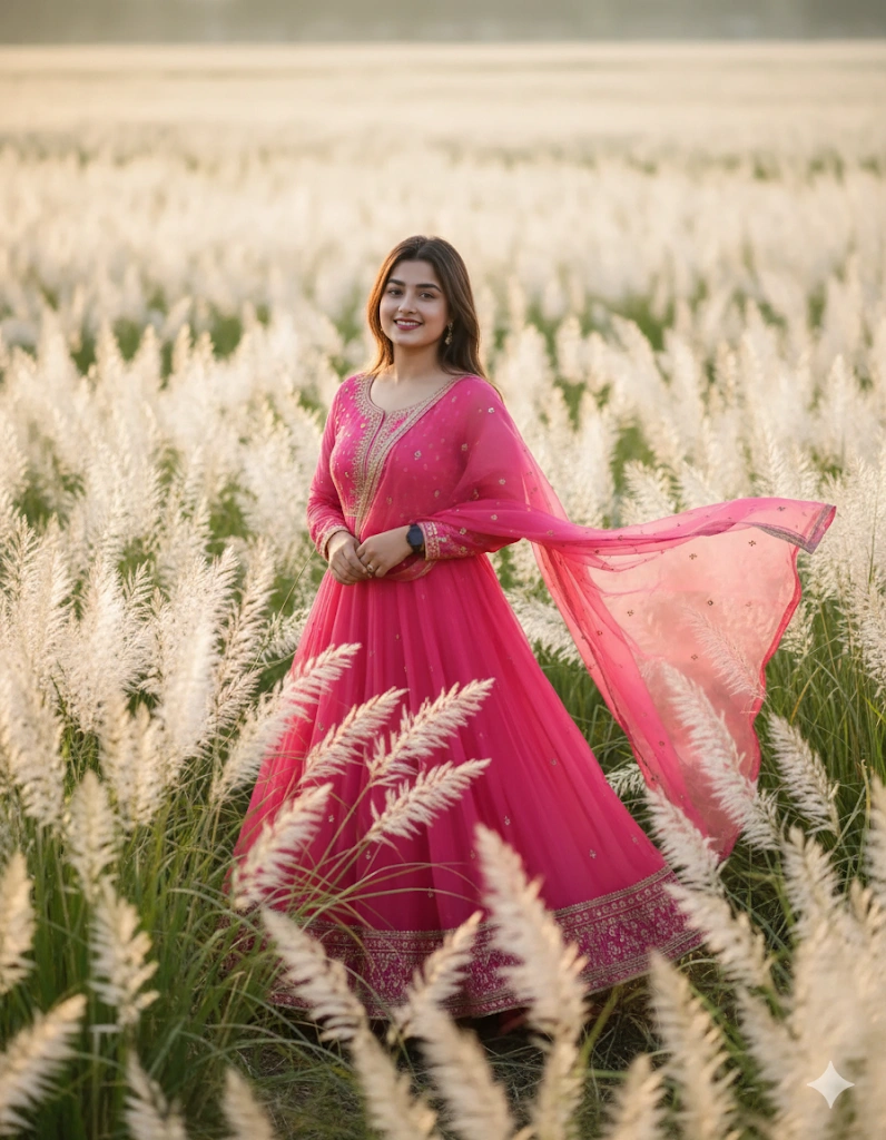 Pink Anarkali Dress – Festive Celebration Look