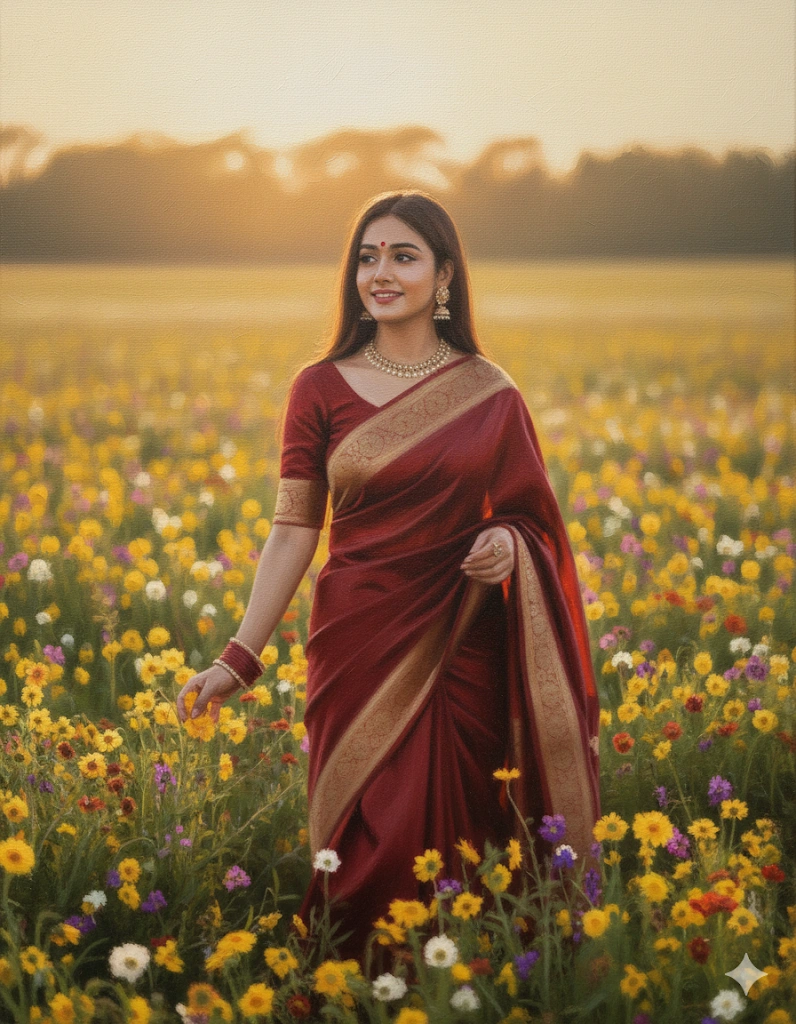 prompt for gemini ai saree look