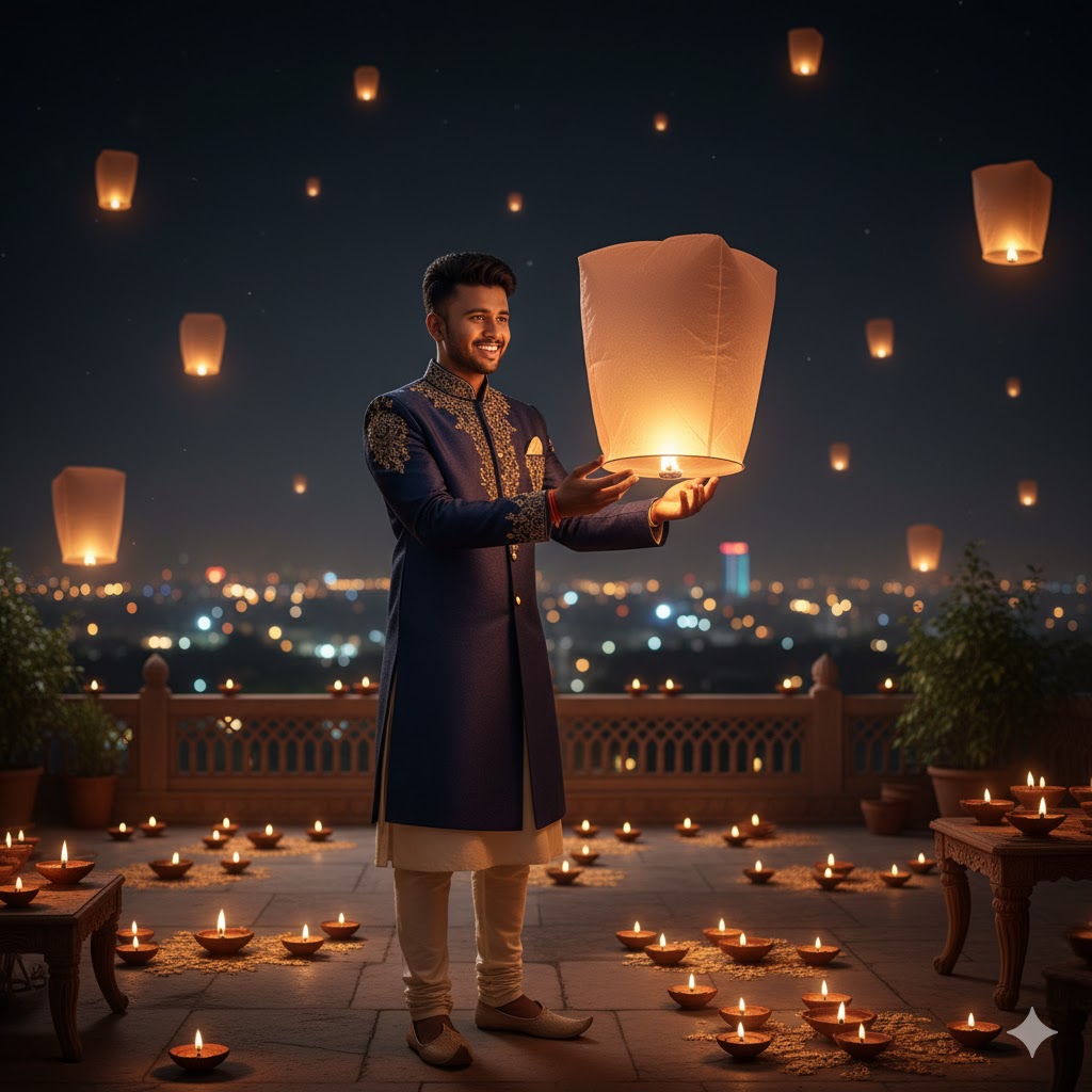 Diwali Lantern Festival Google Gemini Prompt