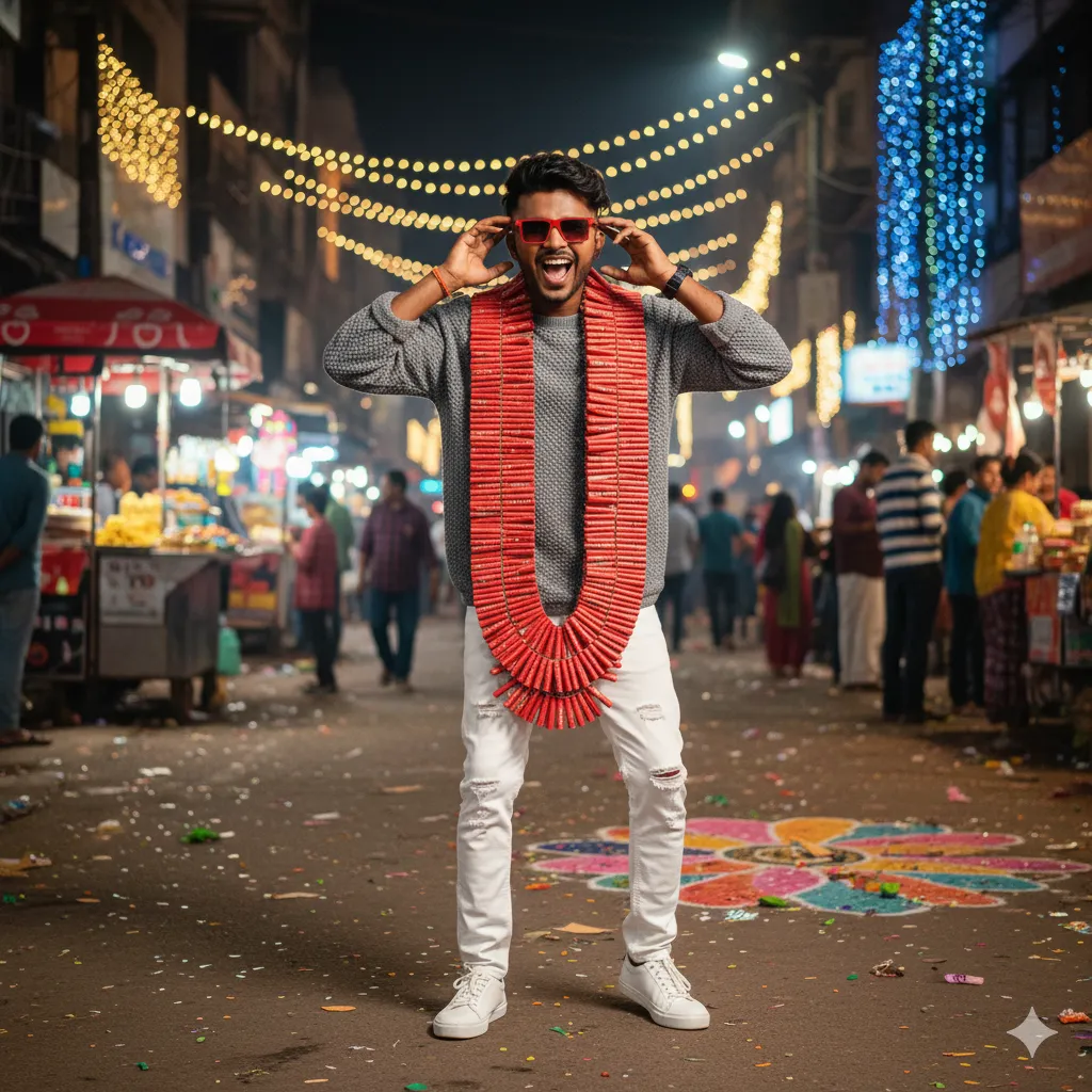 beautiful happy diwali gemini prompt