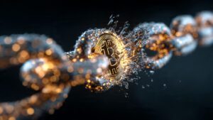 bitcoin breaking through digital chains symbolizin 3