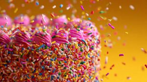 colorful happy birthday cake with sprinkles explos 3