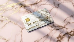 elegant credit card background with marble texture