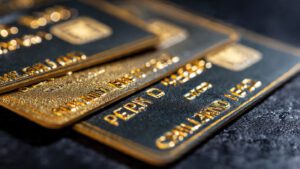 luxury credit card background with gold and black