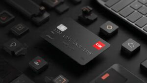 professional credit card background with matte fin