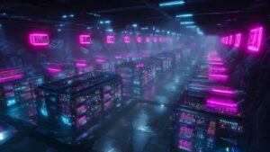 futuristic crypto mining farm with neon lights hig 1