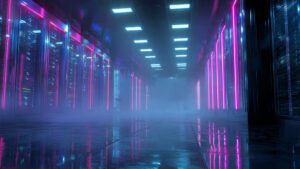 futuristic crypto mining farm with neon lights hig 2