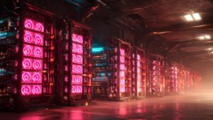 futuristic crypto mining farm with neon lights hig 3