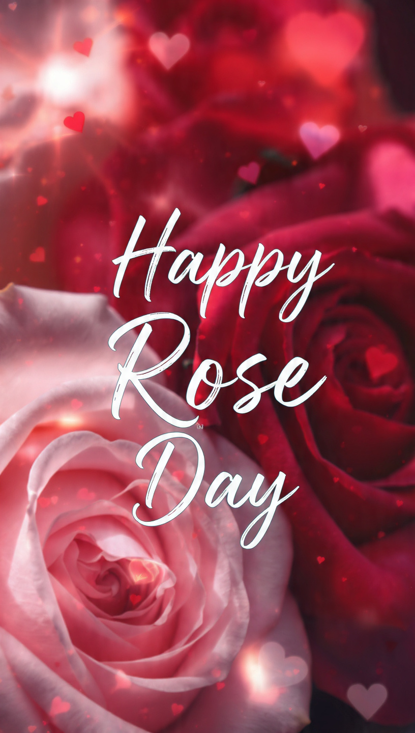 happy rose day text image romantic rose theme red 5