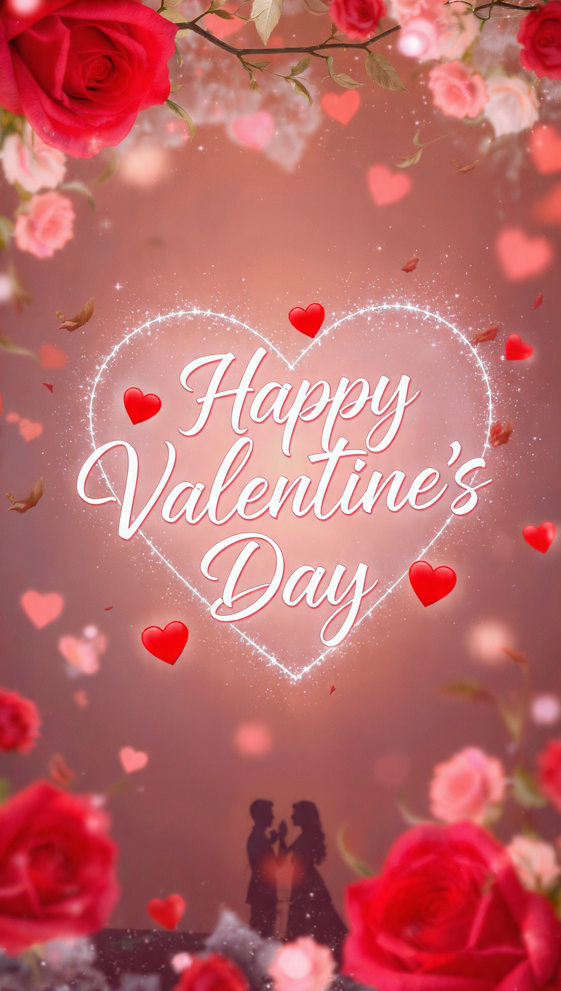 happy valentines day text image with love theme ro 13